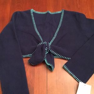 New with tags - Patsy Aiken blue crop shrug